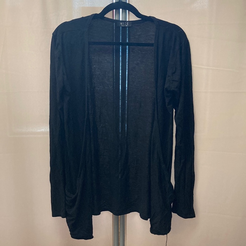 Black long sleeve cardigan